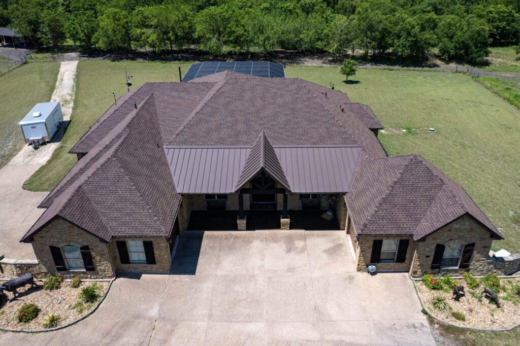 Shingle roof on a home